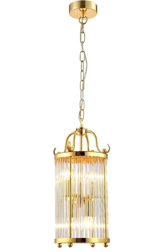 Светильник подвесной TADEO SP4 D200 GOLD/TRANSPARENTE Crystal Lux прозрачный 4 лампы, основание золотое в стиле современный  фото 2
